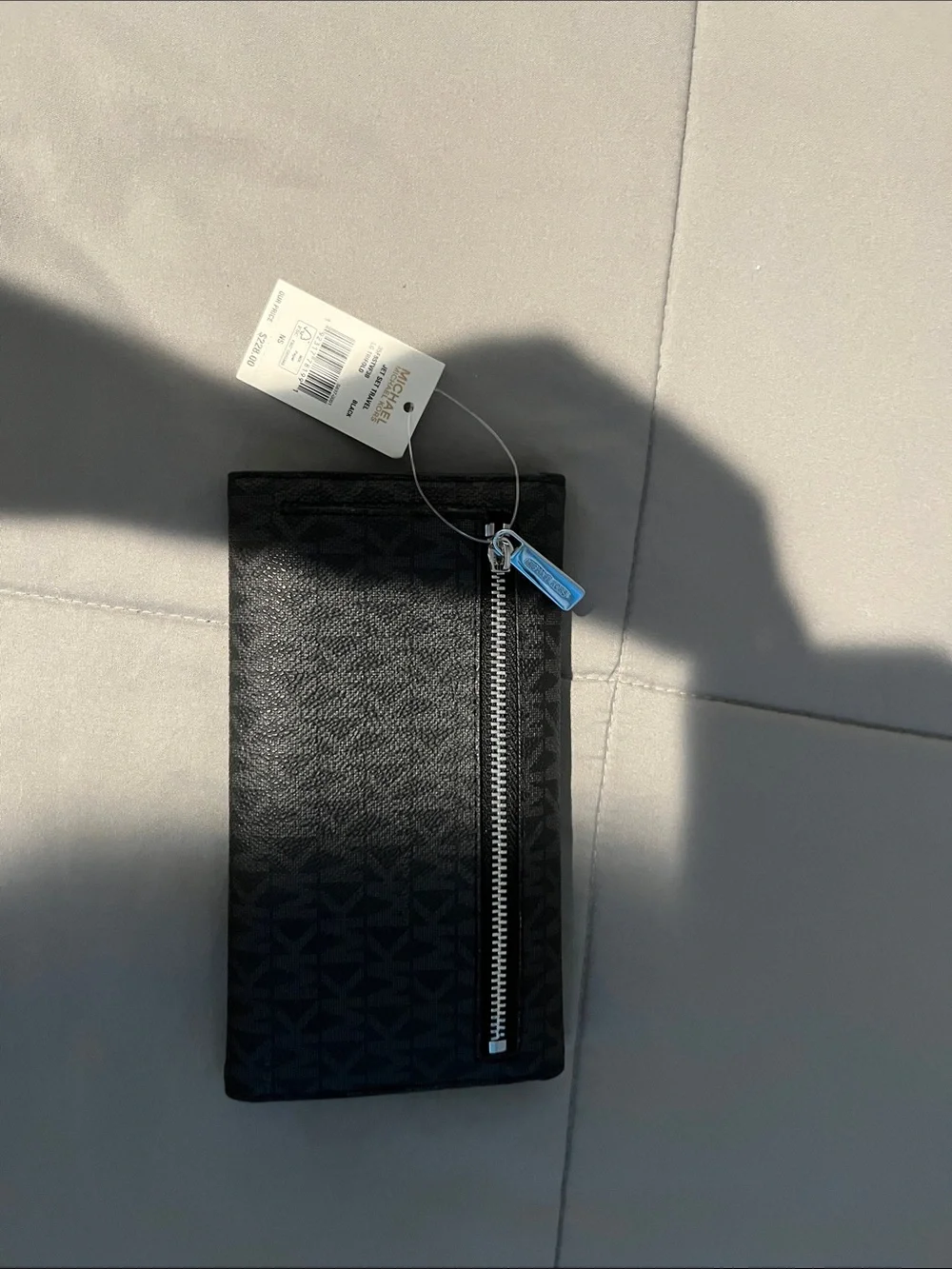 Michael Kors Black MK Monogram Foldover Wallet